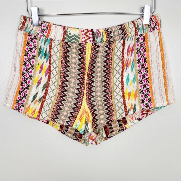 Pants - DEJAVU Boho Woven Aztec Tribal Shorts M Festival